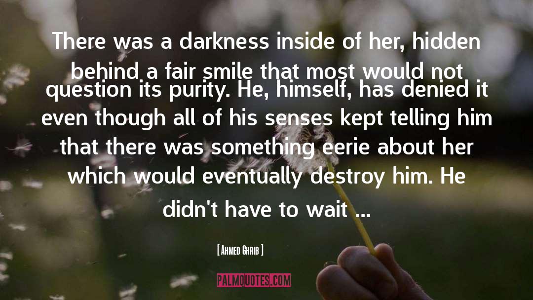 Ahmed Ghrib Quotes: There was a darkness inside