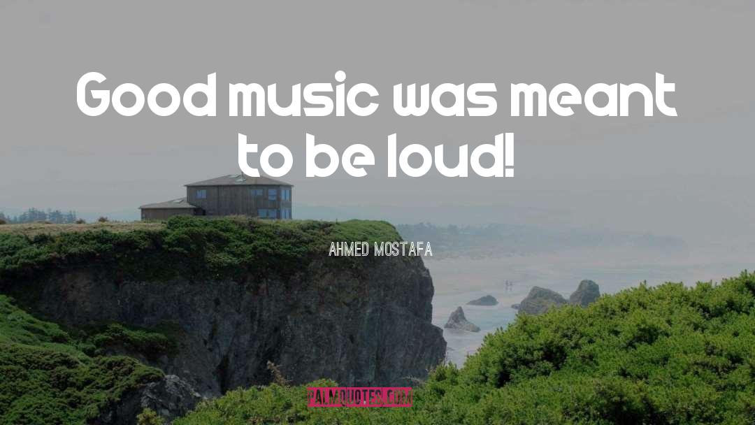 Ahmed Mostafa Quotes: Good music was meant to