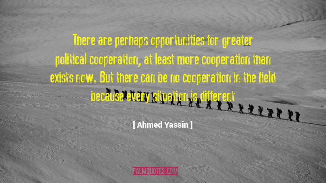 Ahmed Yassin Quotes: There are perhaps opportunities for