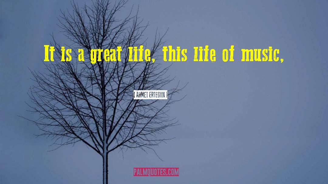 Ahmet Ertegun Quotes: It is a great life,