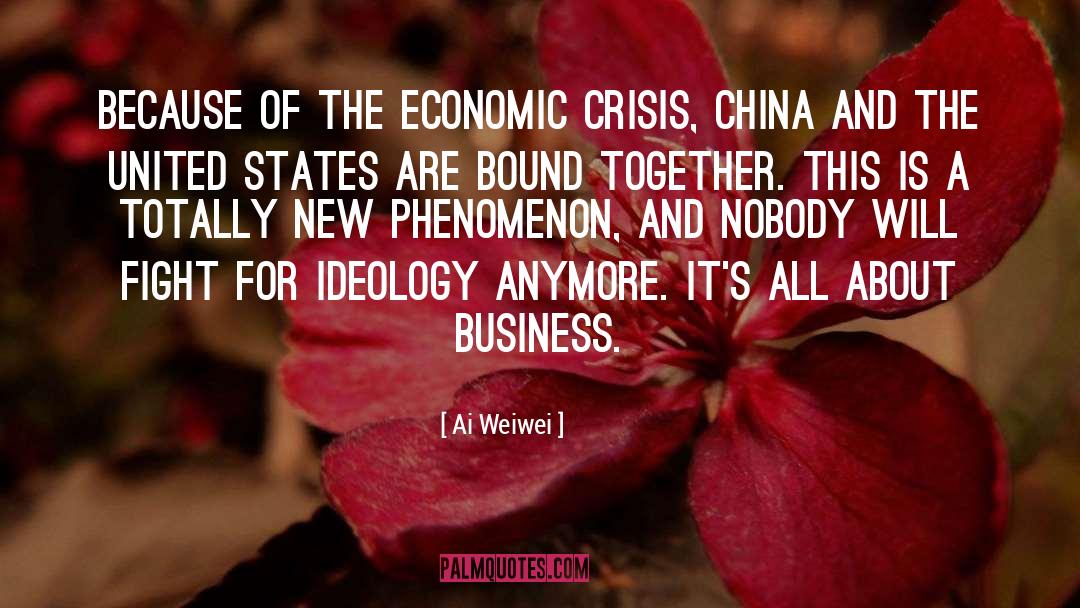 Ai Weiwei Quotes: Because of the economic crisis,