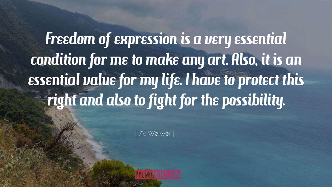 Ai Weiwei Quotes: Freedom of expression is a