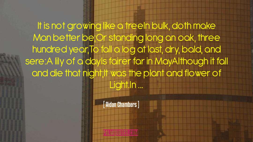 Aidan Chambers Quotes: It is not growing like
