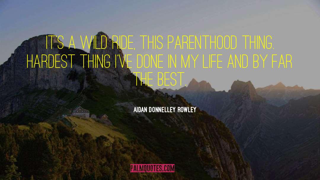 Aidan Donnelley Rowley Quotes: It's a wild ride, this