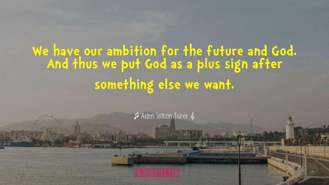 Aiden Wilson Tozer Quotes: We have our ambition for