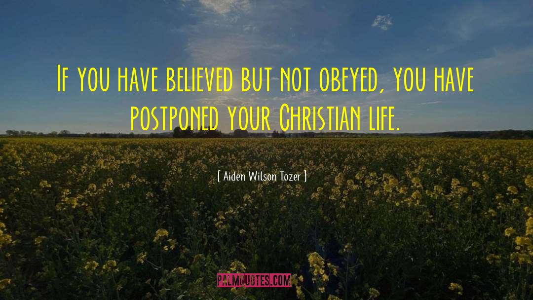 Aiden Wilson Tozer Quotes: If you have believed but