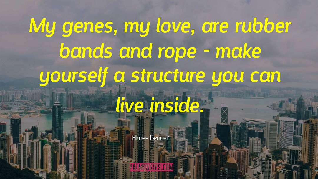 Aimee Bender Quotes: My genes, my love, are