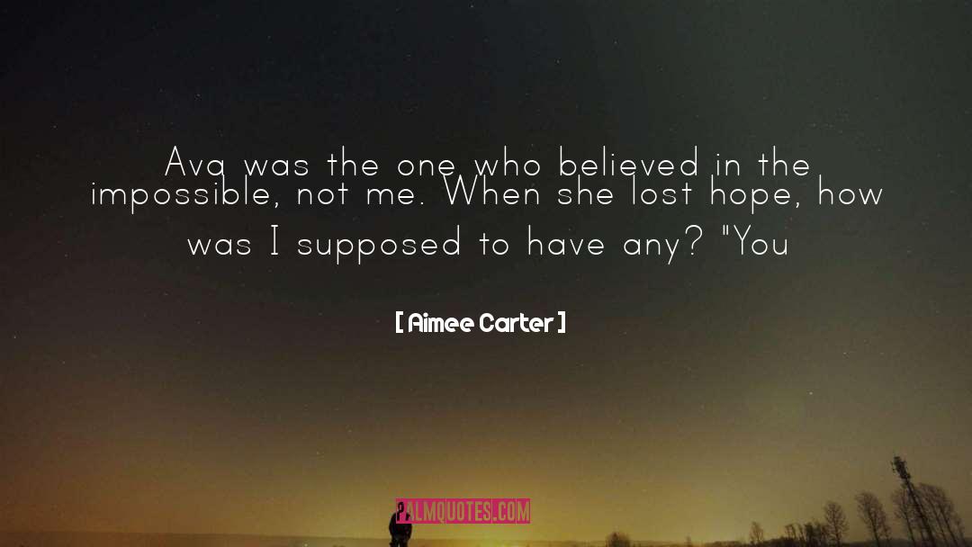 Aimee Carter Quotes: Ava was the one who