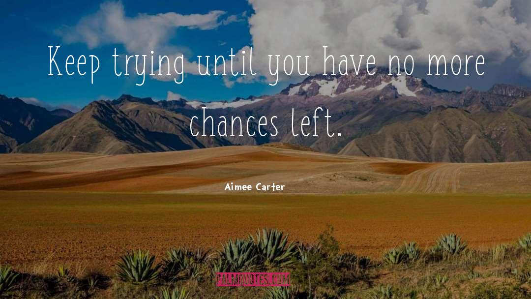 Aimee Carter Quotes: Keep trying until you have