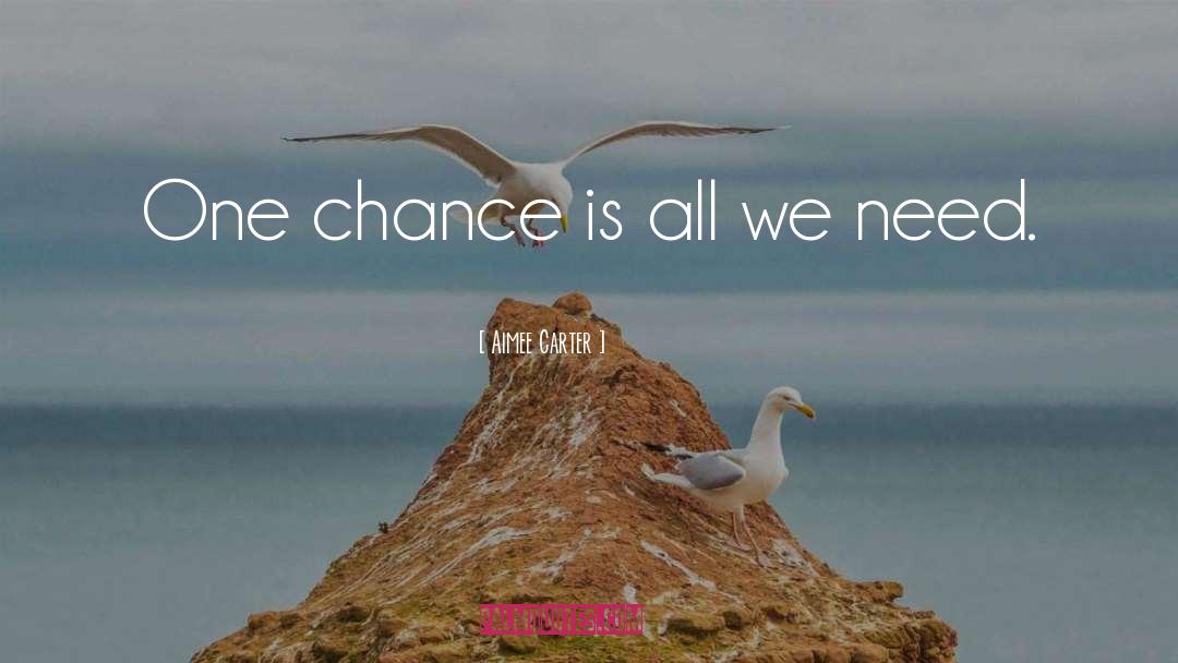 Aimee Carter Quotes: One chance is all we