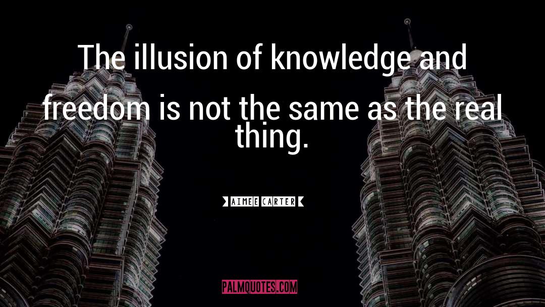 Aimee Carter Quotes: The illusion of knowledge and