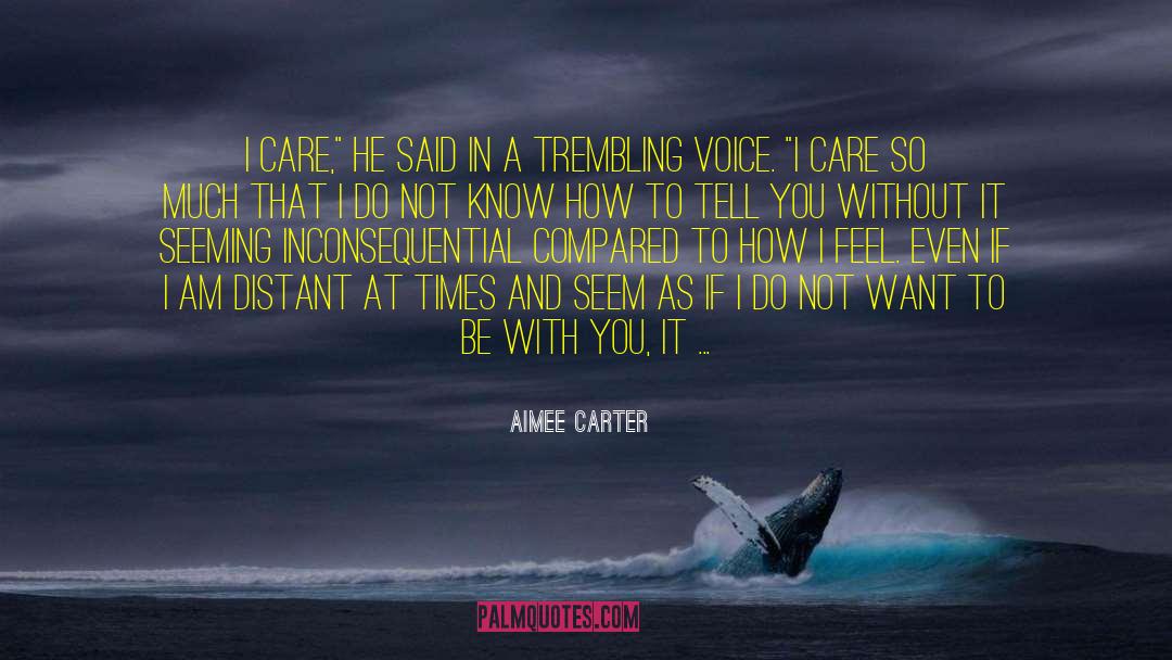 Aimee Carter Quotes: I care,
