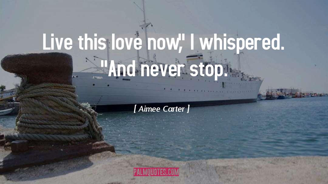 Aimee Carter Quotes: Live this love now,