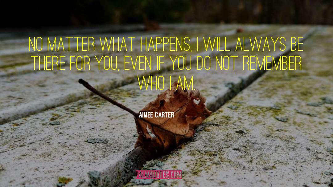 Aimee Carter Quotes: No matter what happens, I