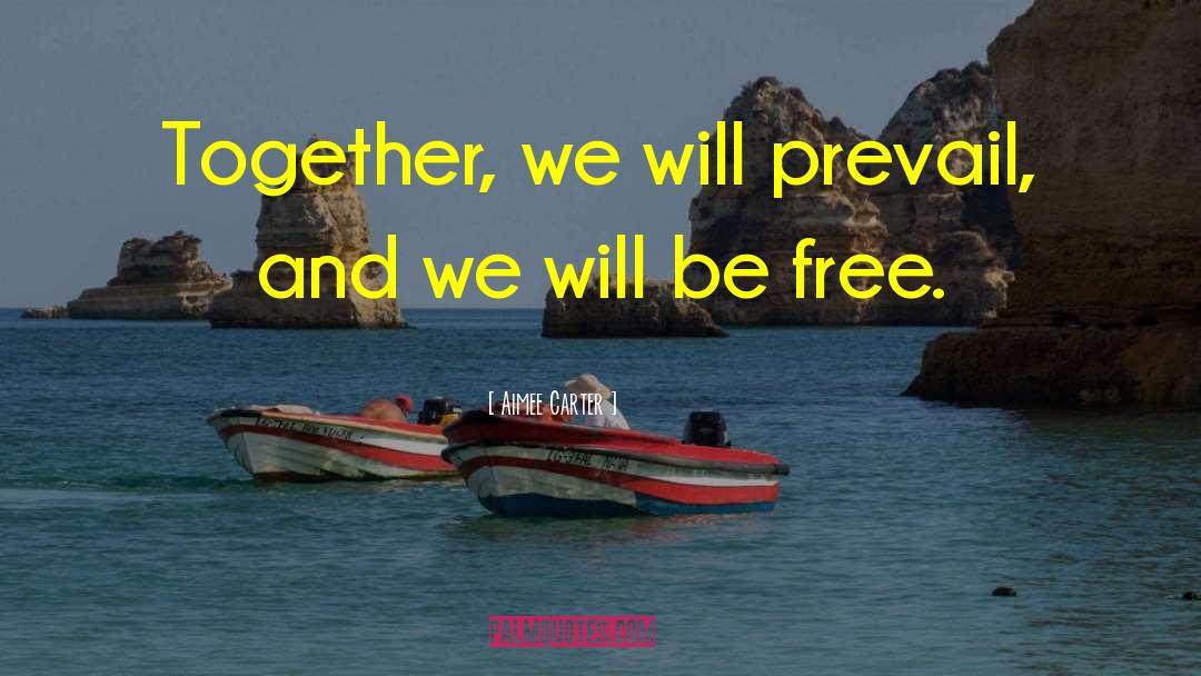Aimee Carter Quotes: Together, we will prevail, and