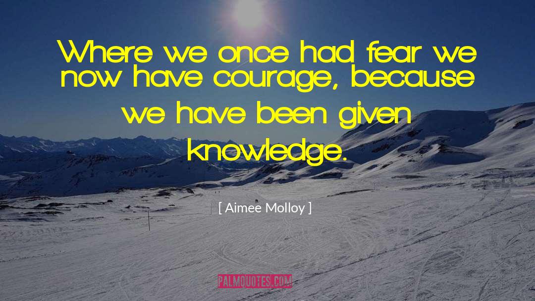 Aimee Molloy Quotes: Where we once had fear