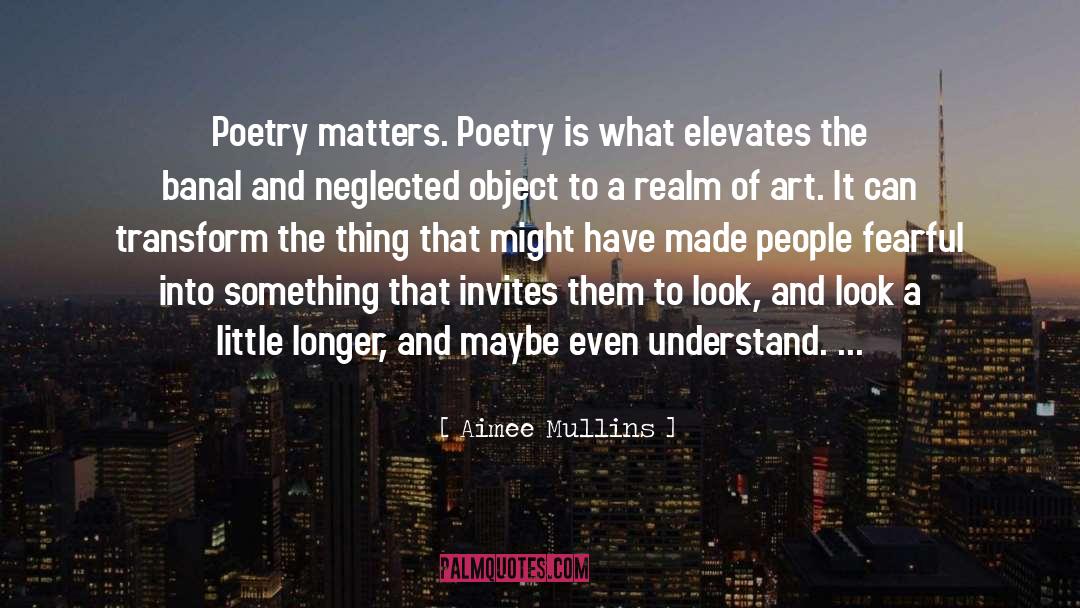 Aimee Mullins Quotes: Poetry matters. Poetry is what