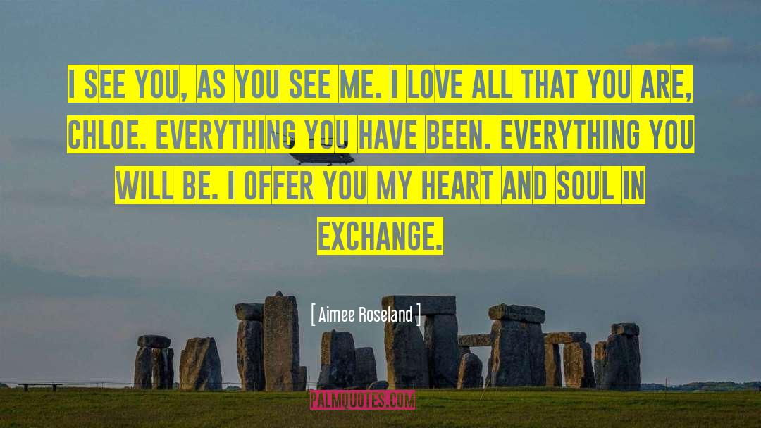 Aimee Roseland Quotes: I see you, as you