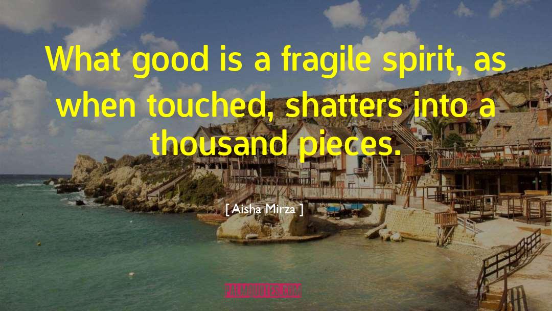 Aisha Mirza Quotes: What good is a fragile