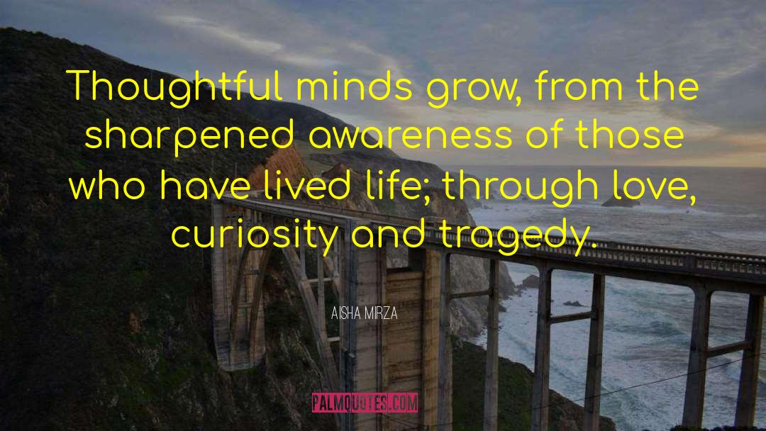 Aisha Mirza Quotes: Thoughtful minds grow, from the