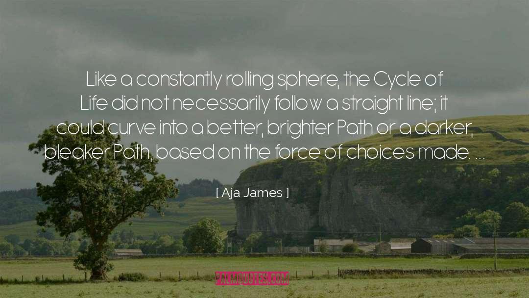 Aja James Quotes: Like a constantly rolling sphere,