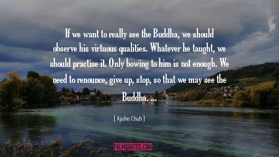 Ajahn Chah Quotes: If we want to really