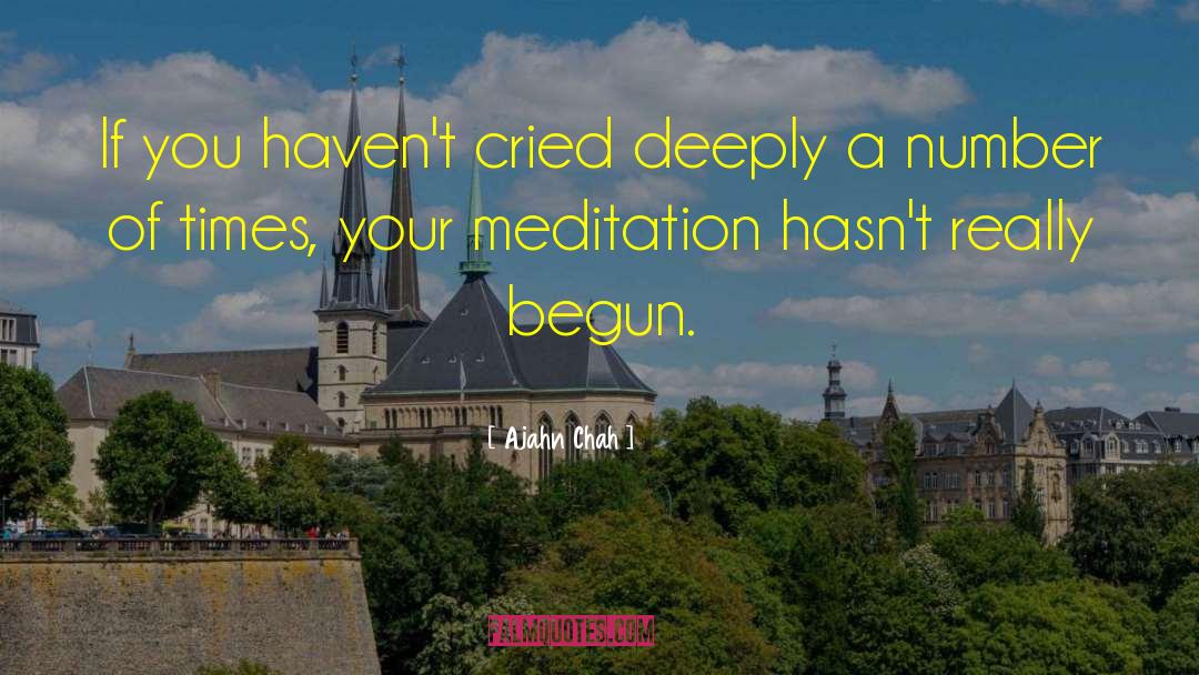 Ajahn Chah Quotes: If you haven't cried deeply