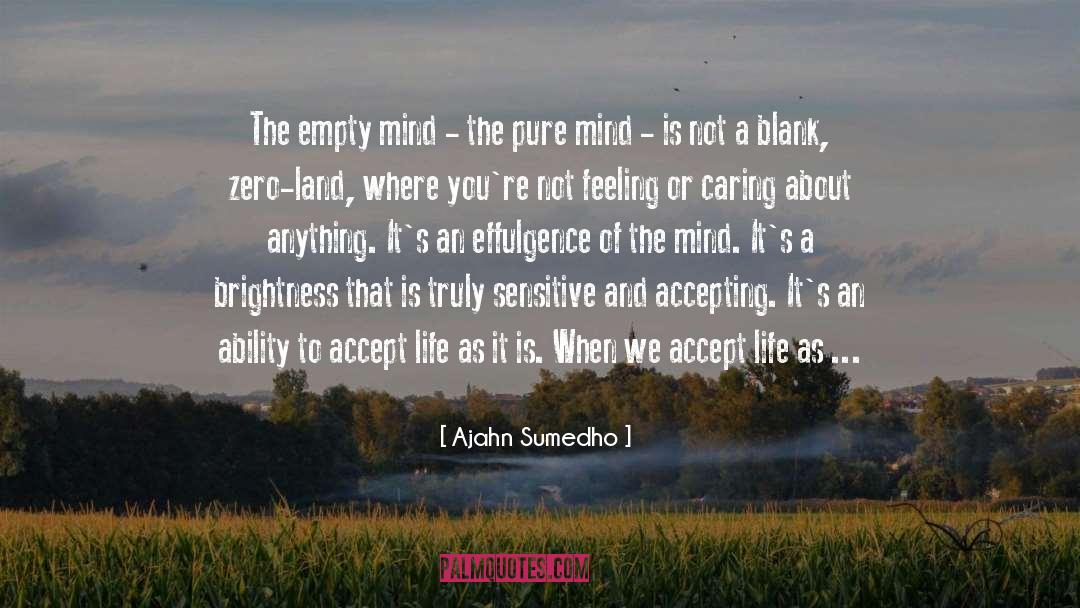 Ajahn Sumedho Quotes: The empty mind - the