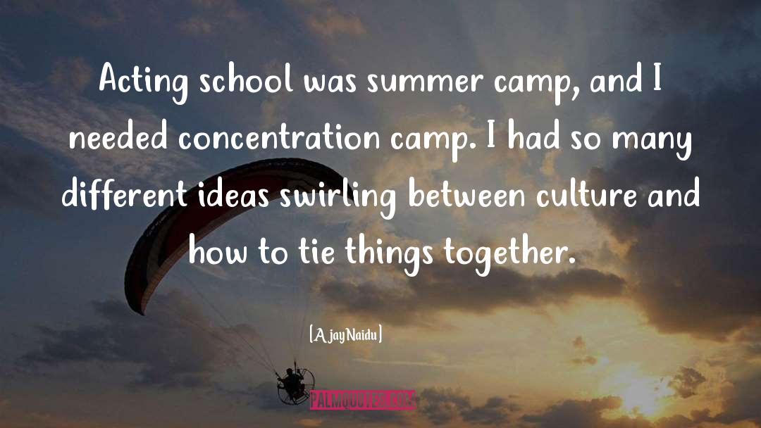 Ajay Naidu Quotes: Acting school was summer camp,