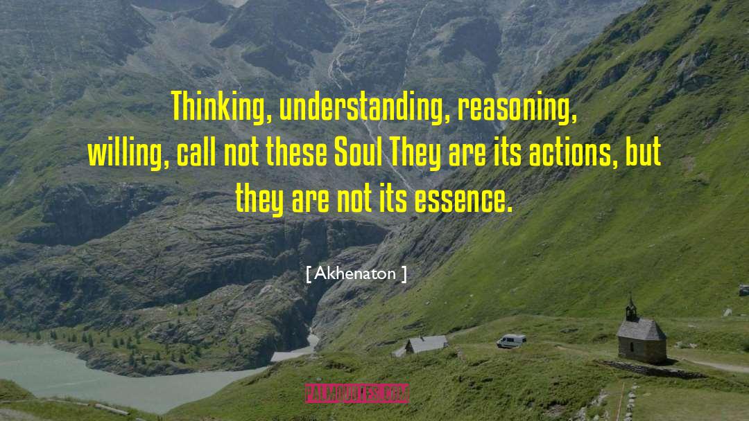 Akhenaton Quotes: Thinking, understanding, reasoning, willing, call