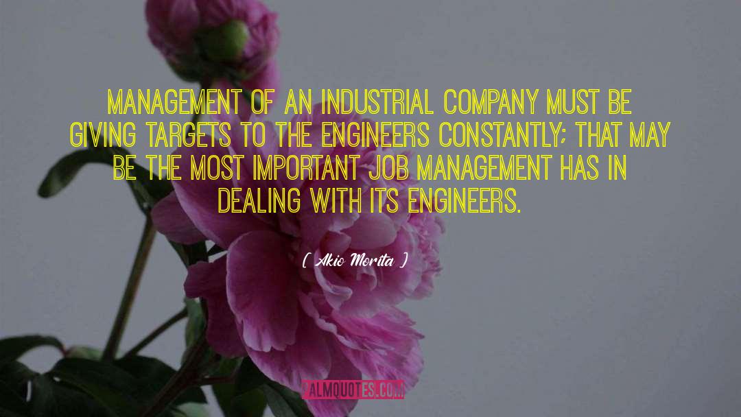 Akio Morita Quotes: Management of an industrial company