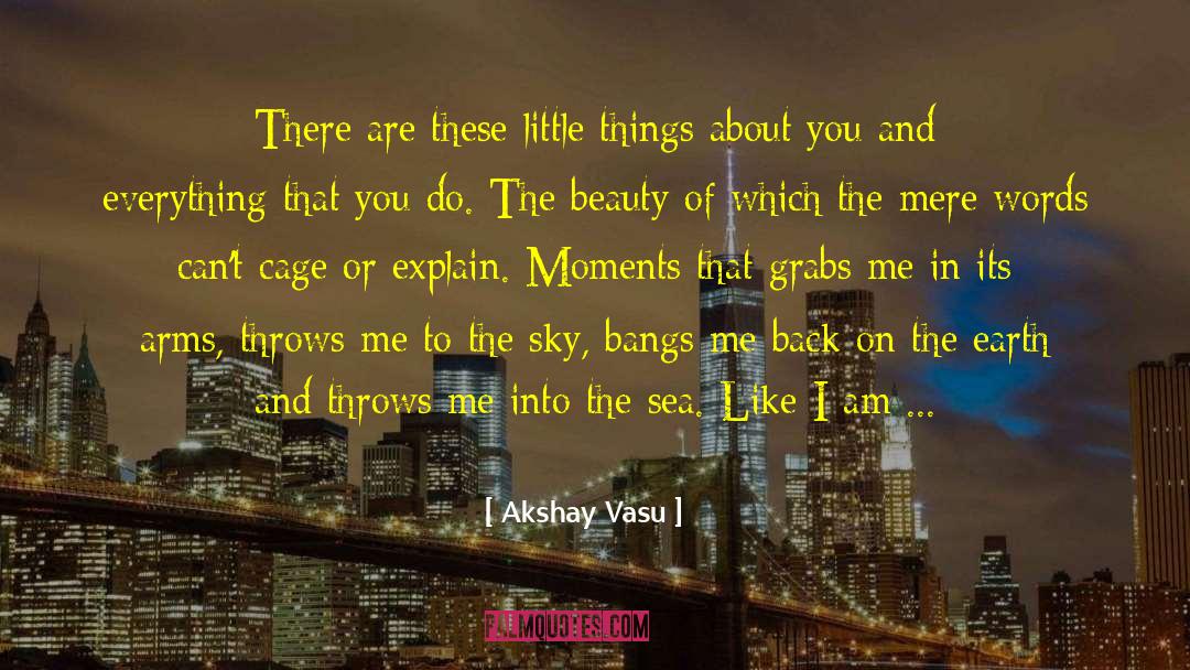 Akshay Vasu Quotes: There are these little things