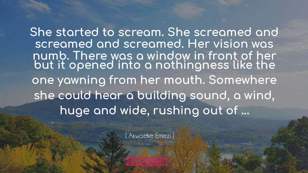 Akwaeke Emezi Quotes: She started to scream. She
