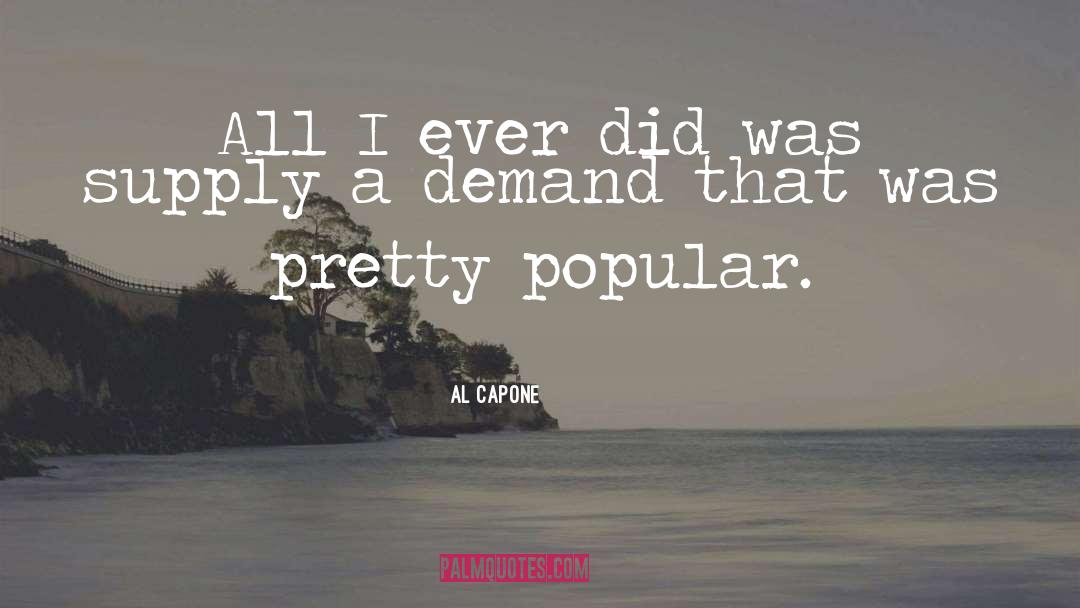 Al Capone Quotes: All I ever did was
