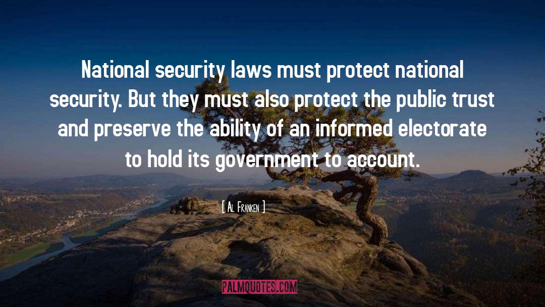 Al Franken Quotes: National security laws must protect