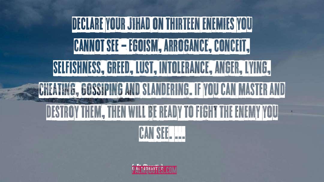Al-Ghazali Quotes: Declare your jihad on thirteen