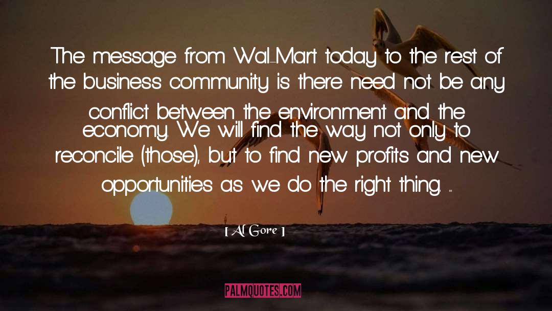 Al Gore Quotes: The message from Wal-Mart today