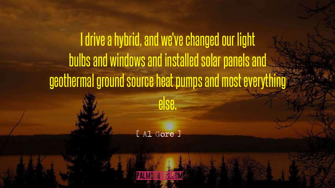 Al Gore Quotes: I drive a hybrid, and
