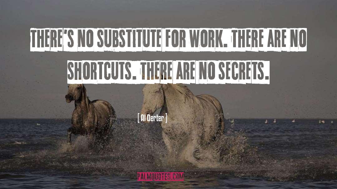 Al Oerter Quotes: There's no substitute for work.