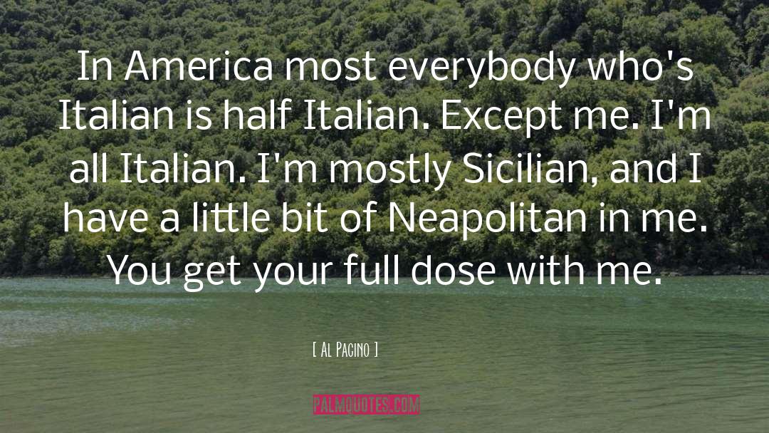 Al Pacino Quotes: In America most everybody who's