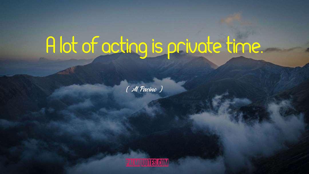 Al Pacino Quotes: A lot of acting is