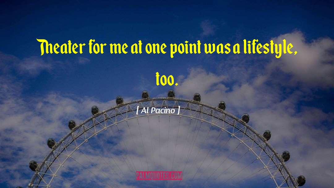 Al Pacino Quotes: Theater for me at one