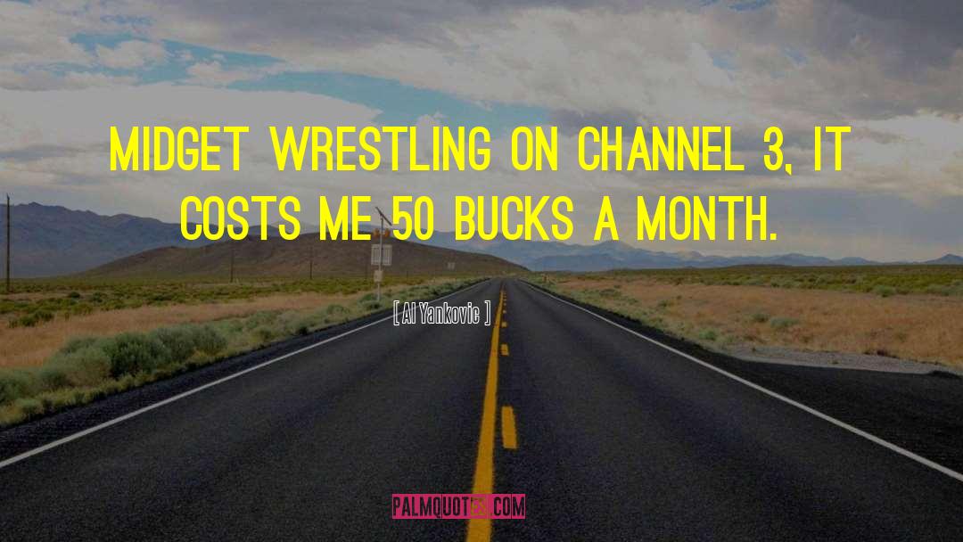 Al Yankovic Quotes: Midget wrestling on channel 3,