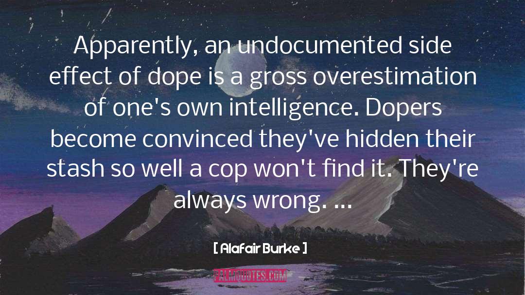 Alafair Burke Quotes: Apparently, an undocumented side effect