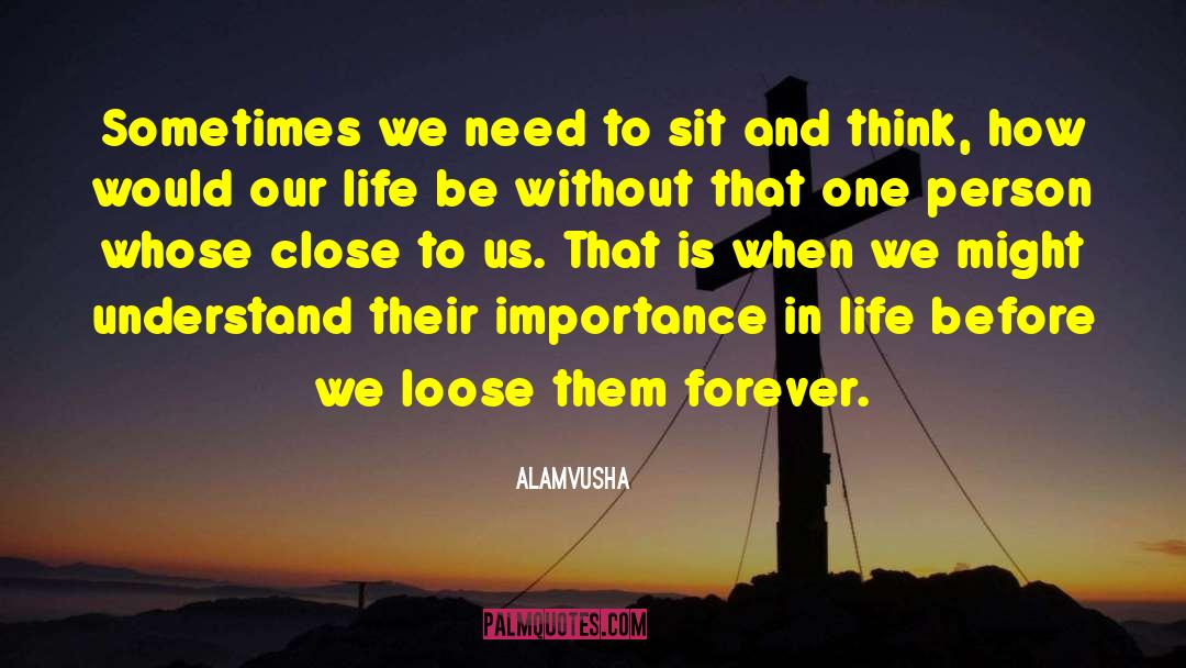 Alamvusha Quotes: Sometimes we need to sit