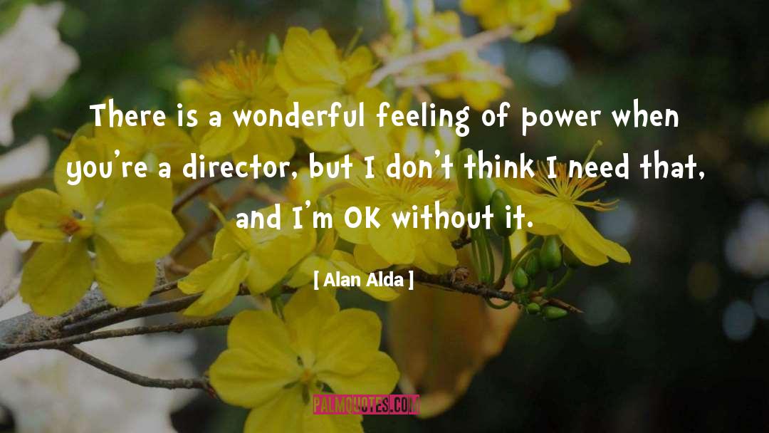 Alan Alda Quotes: There is a wonderful feeling