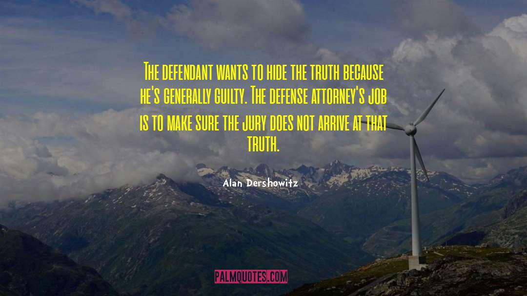 Alan Dershowitz Quotes: The defendant wants to hide