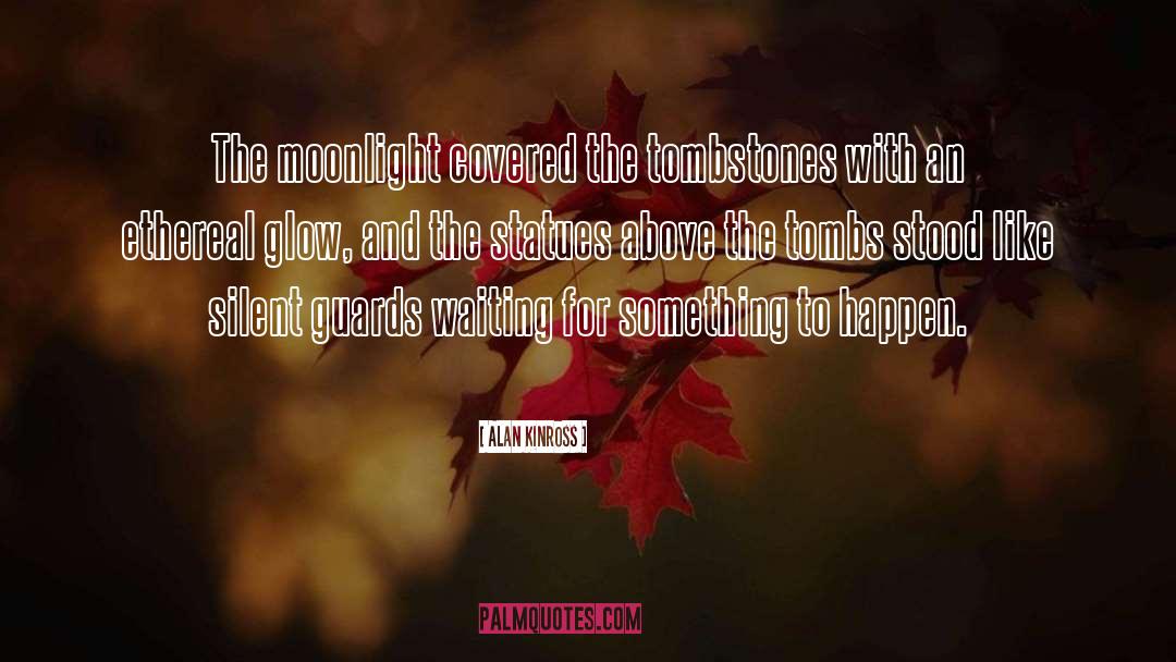 Alan Kinross Quotes: The moonlight covered the tombstones