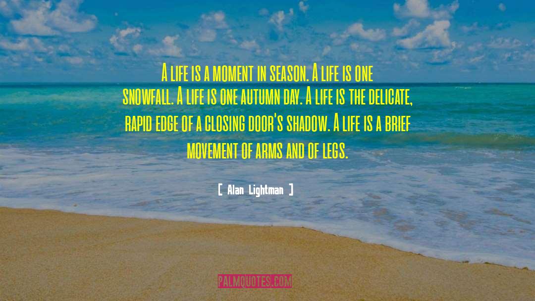 Alan Lightman Quotes: A life is a moment