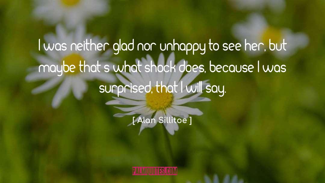Alan Sillitoe Quotes: I was neither glad nor
